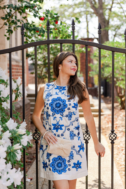 Sleeveless Embroidered Dress