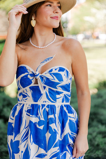 Mykonos Strapless Contrast Maxi Dress