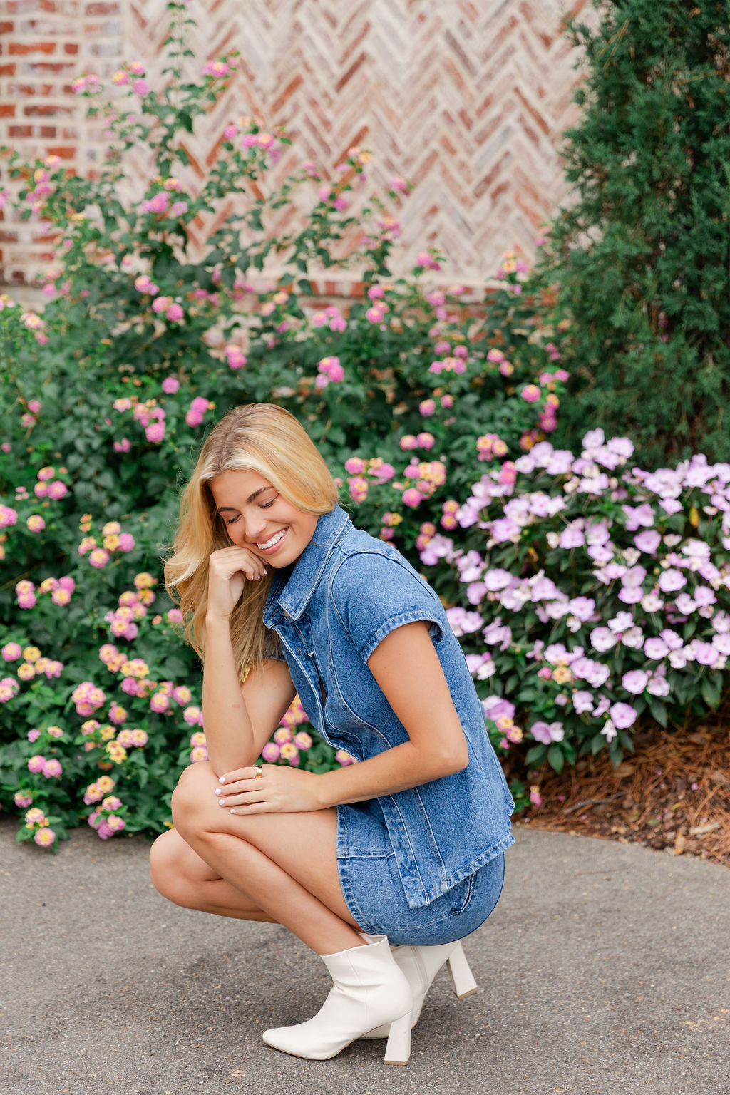 Denim Button Up Top & Skirt Set