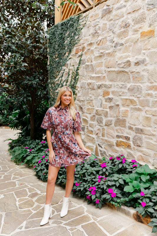 Floral Short Sleeve Dress