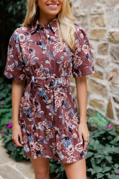 Floral Short Sleeve Dress