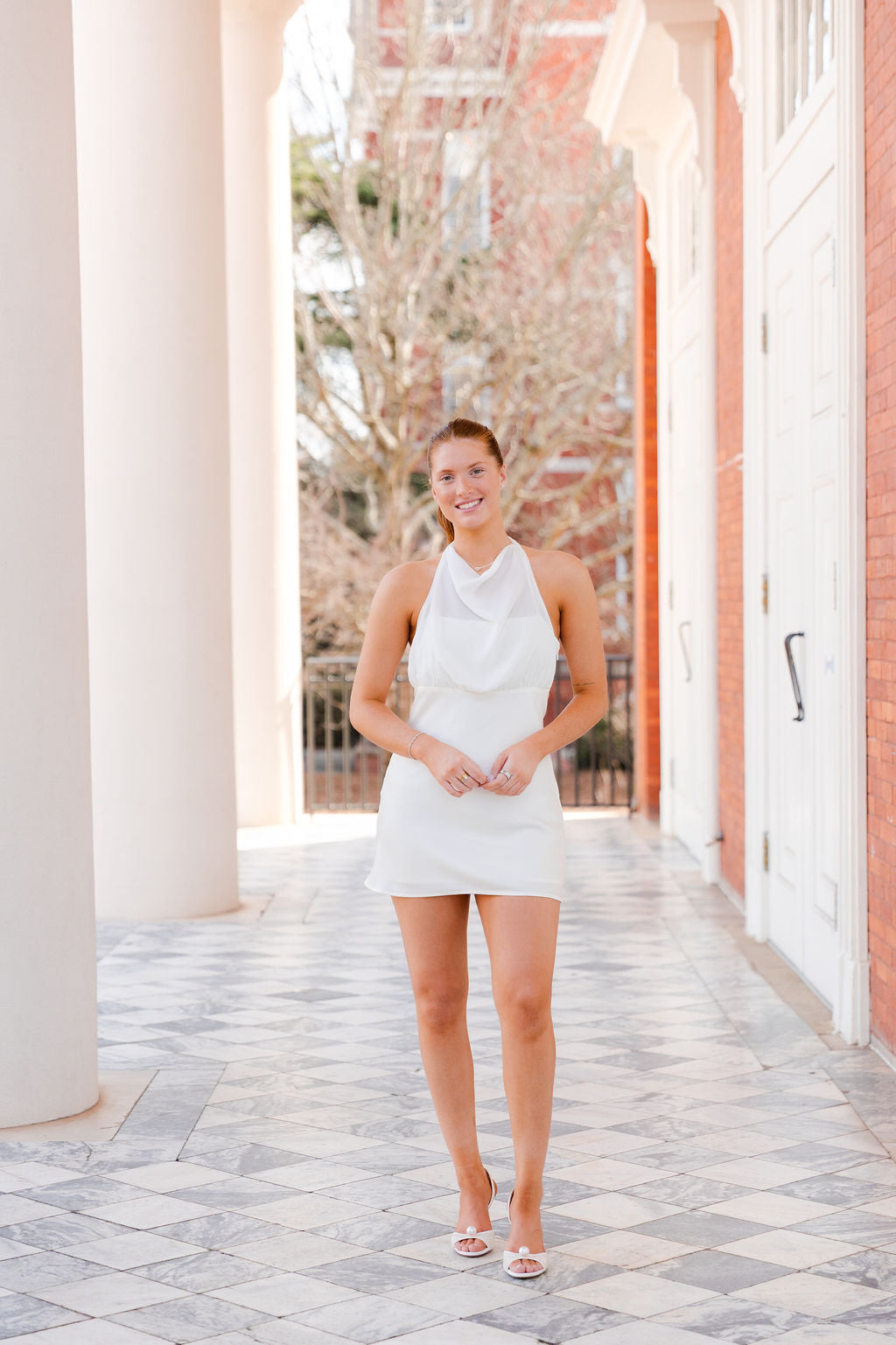 High Neck Mini Dress