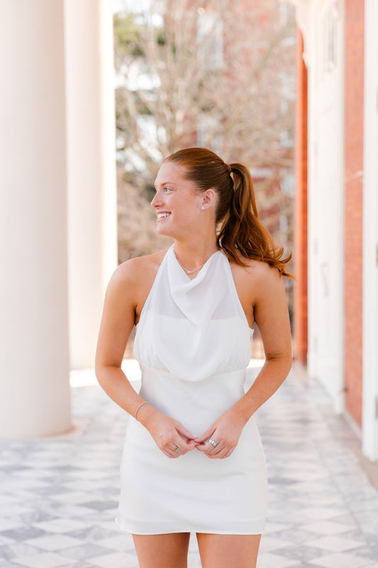 High Neck Mini Dress