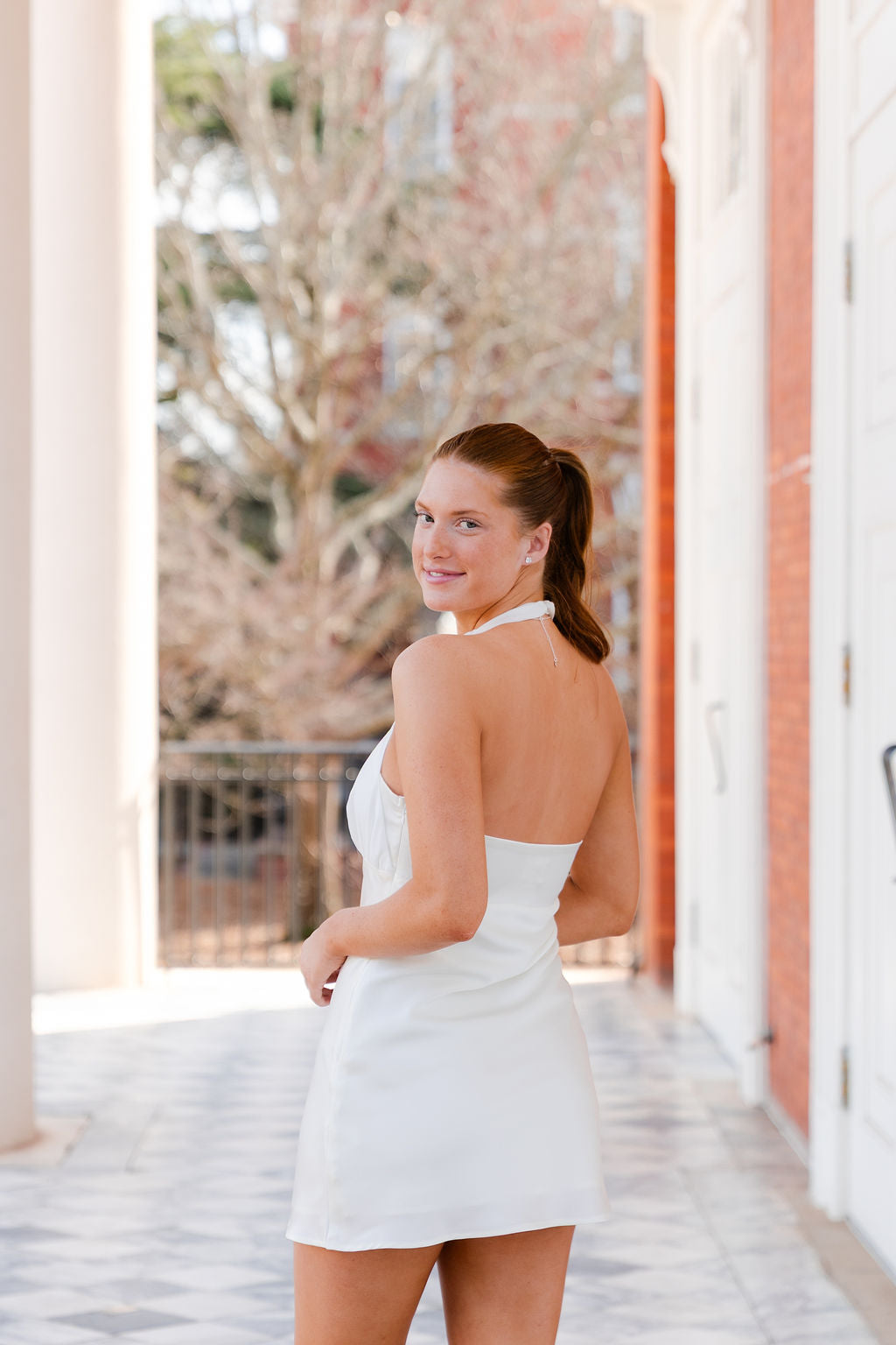 High Neck Mini Dress