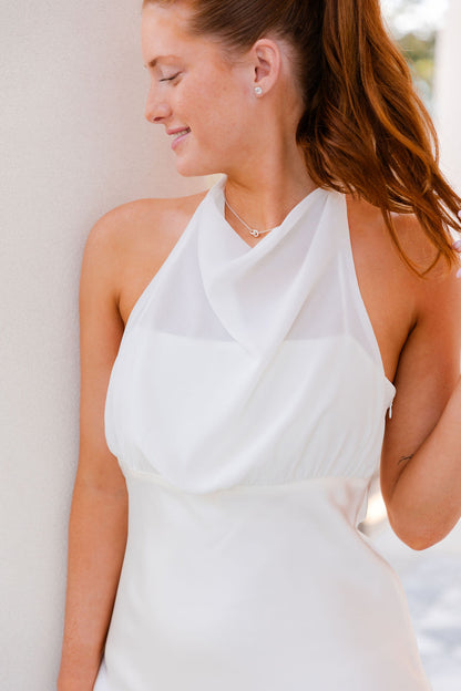 High Neck Mini Dress