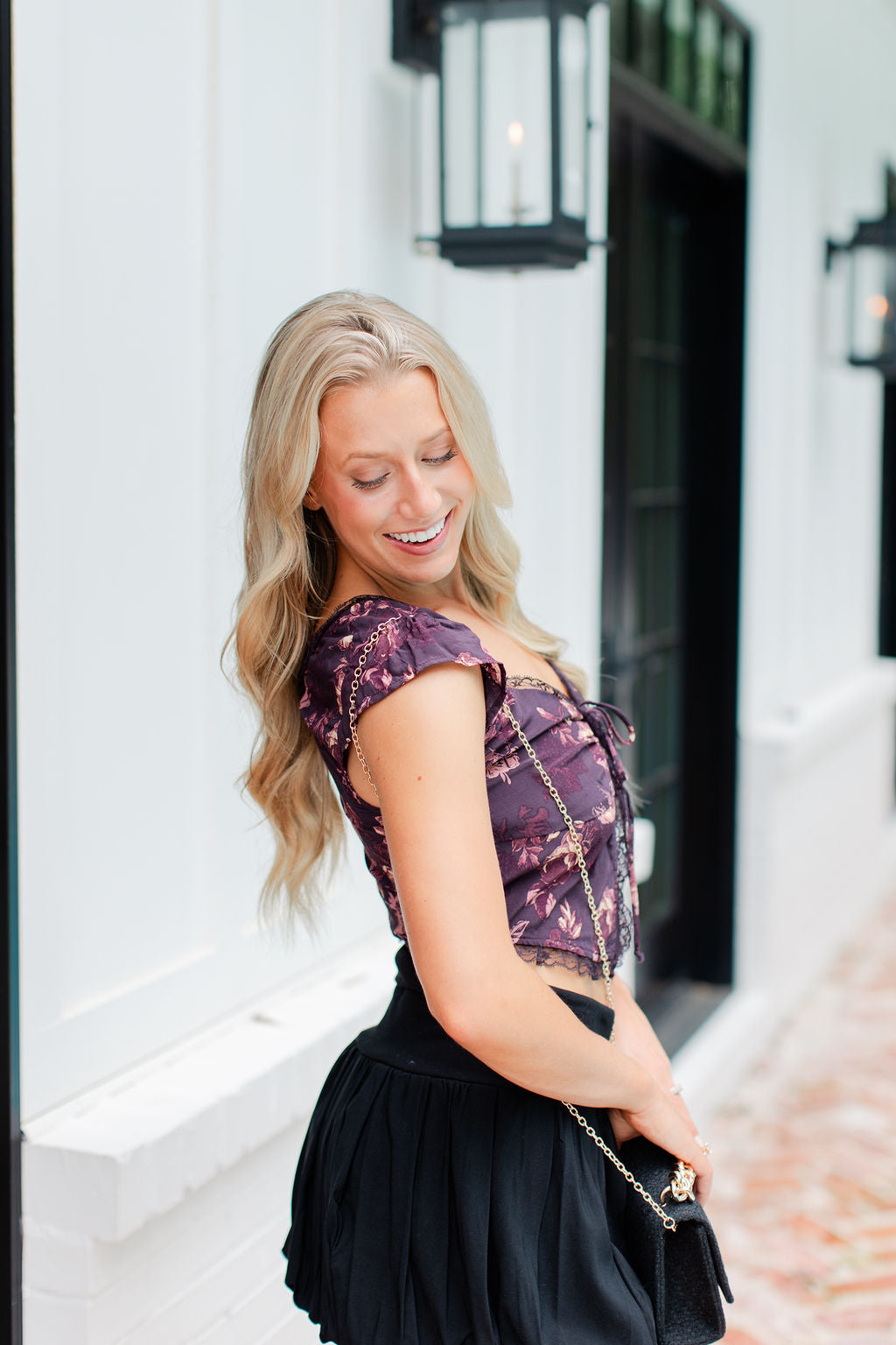 MESH TIE FRONT TOP