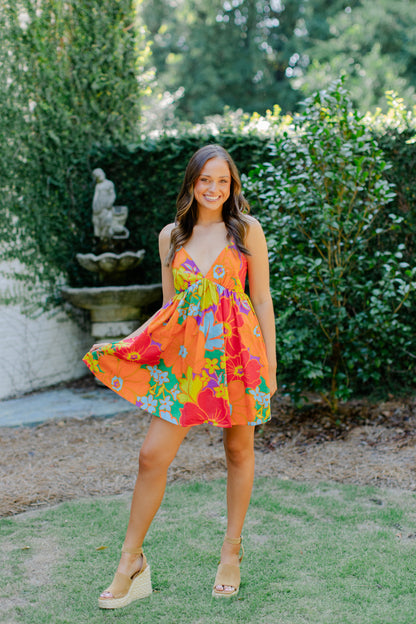 FLORAL MINI DRESS