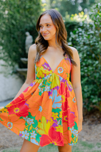 FLORAL MINI DRESS