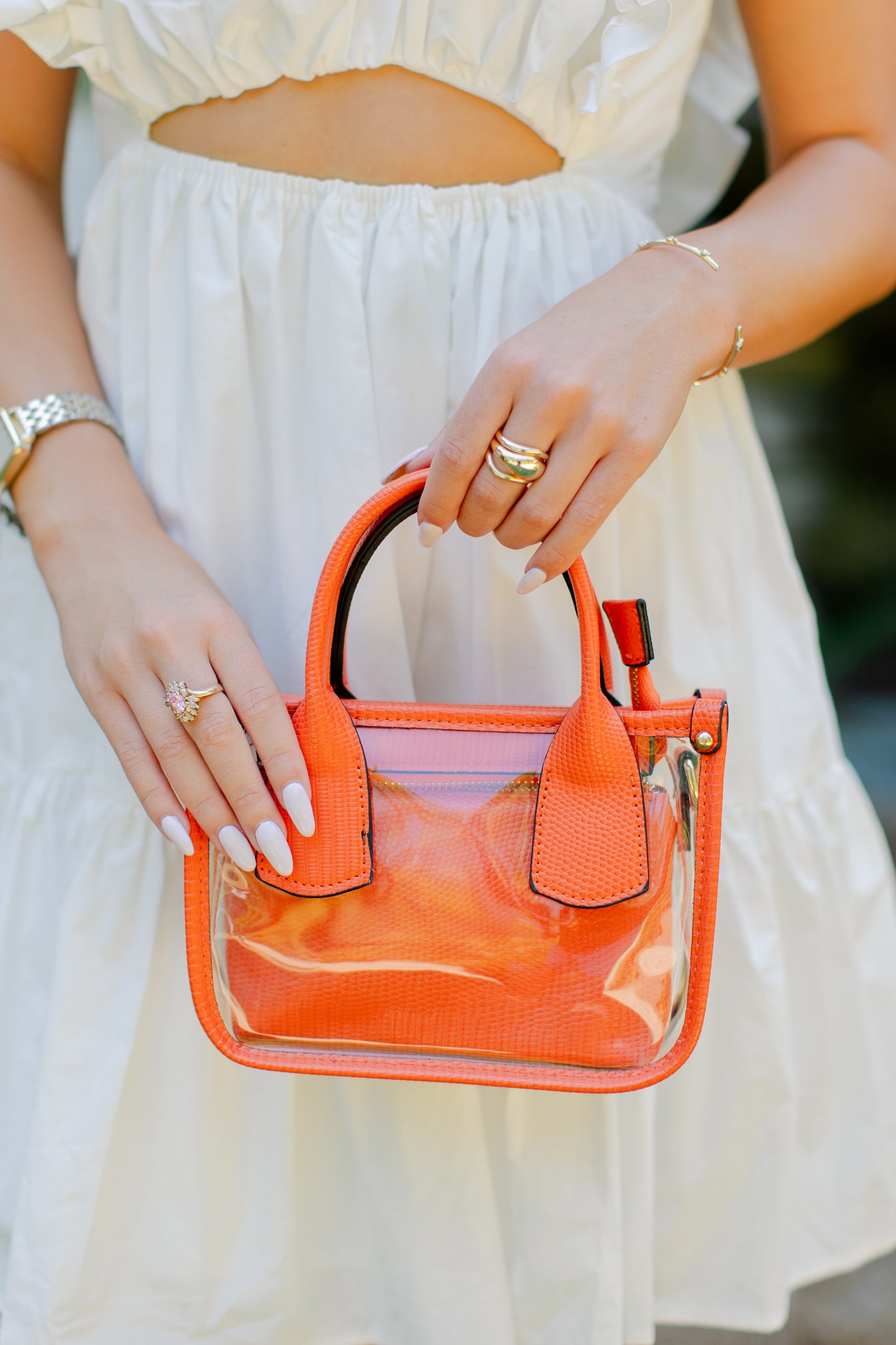 Stacey Clear Satchel w/ Inner Bag