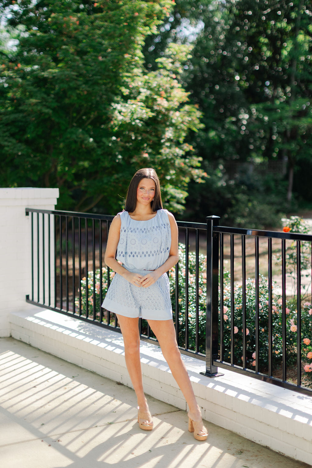 Eyelet Shorts & Sleeveless Top Set