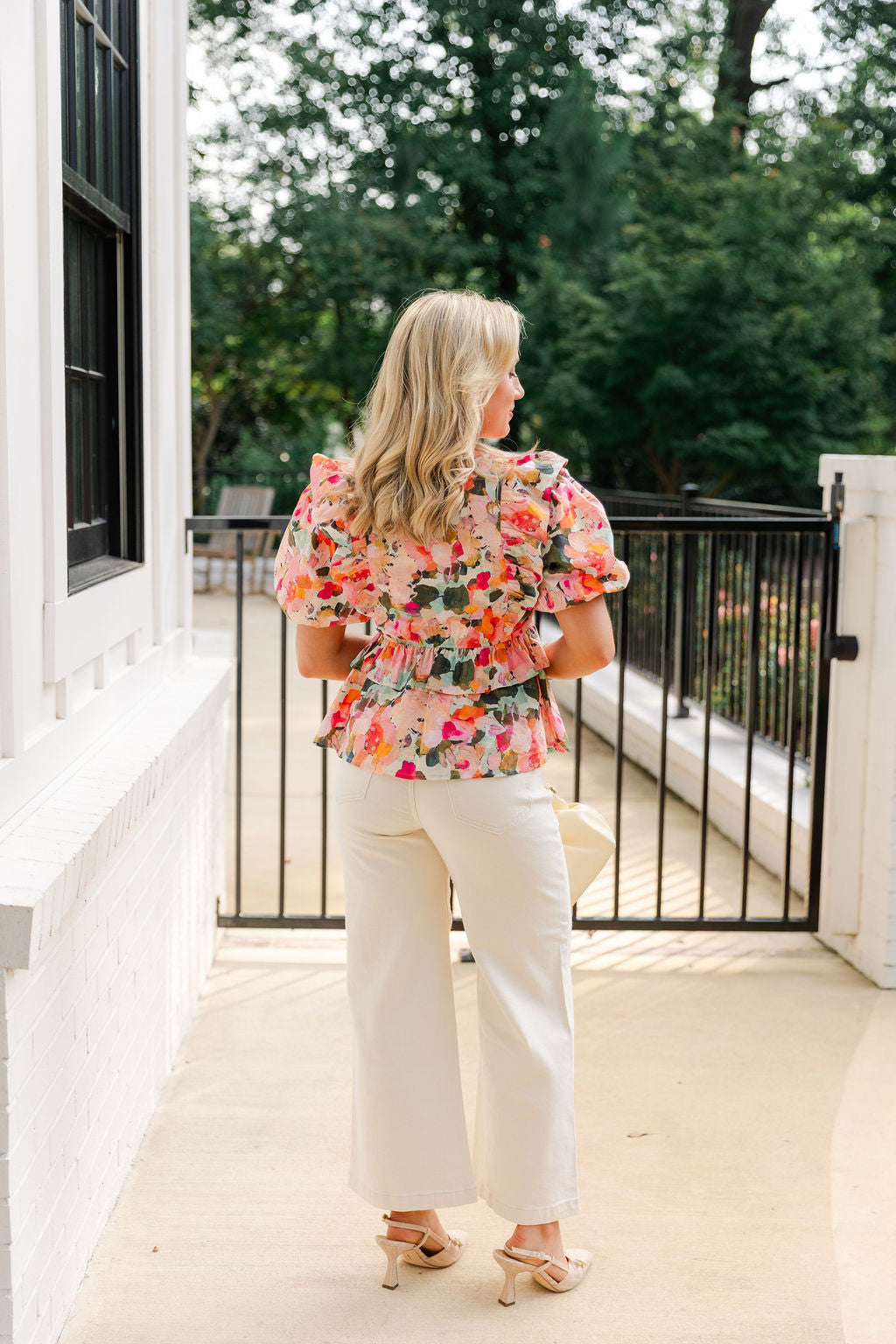 Puff Sleeve Multicolor Top
