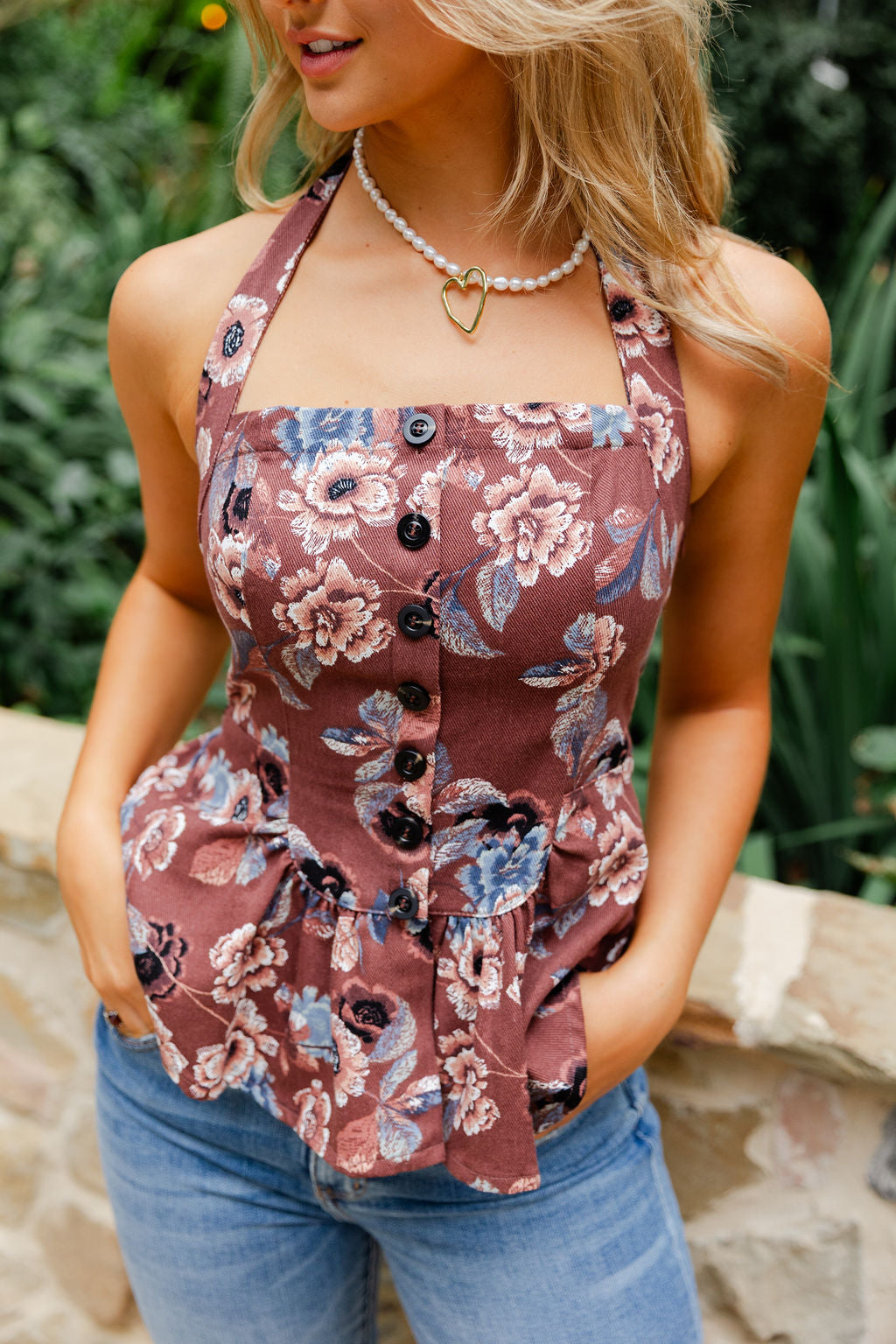 Lauryn Floral Halter Top