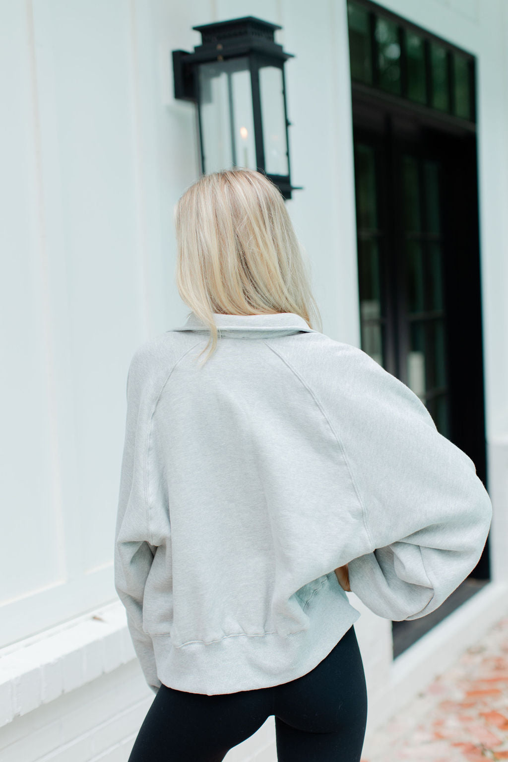Snap Button Collared Pullover