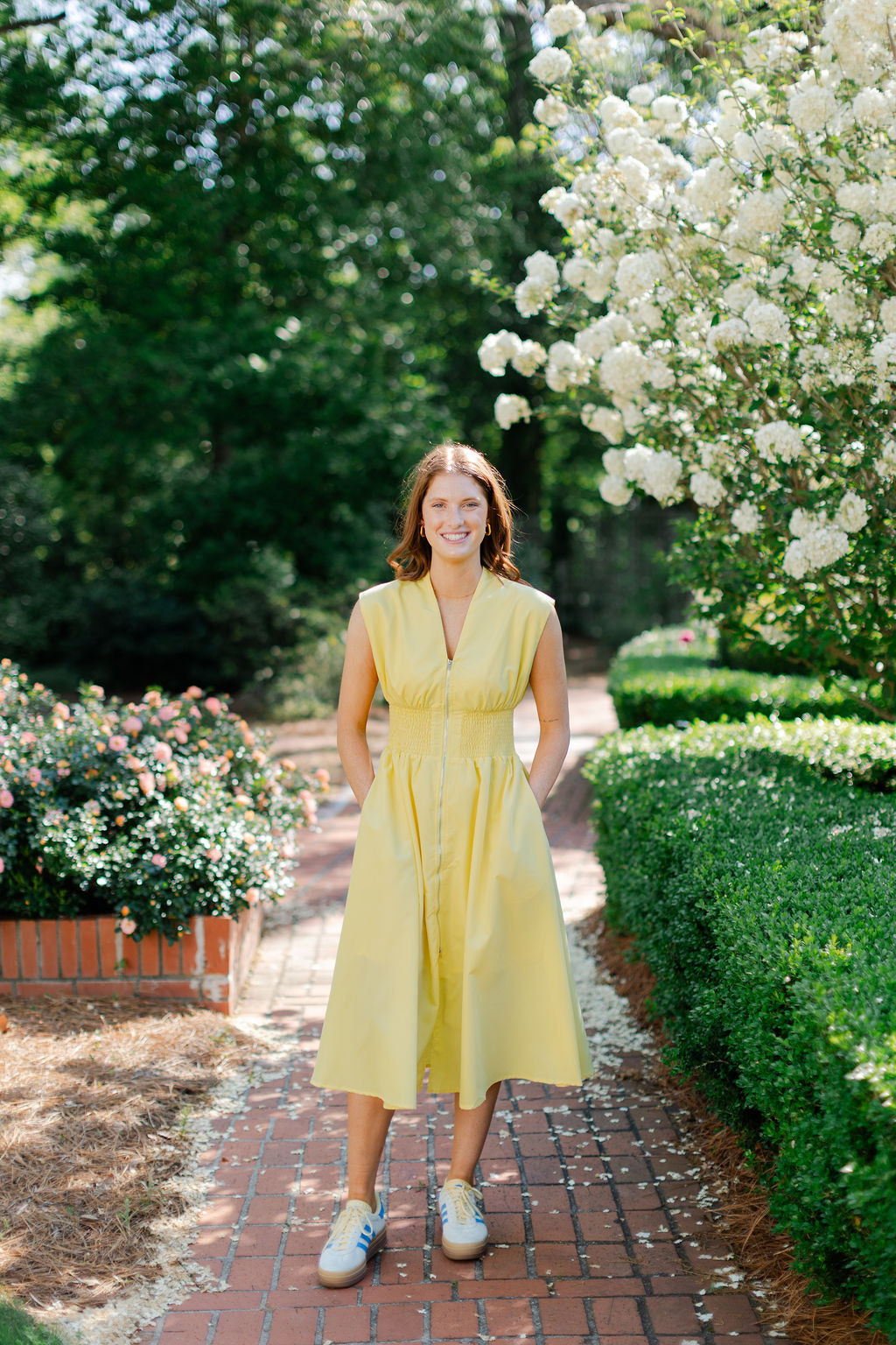 Midi Dress with Front Zipper