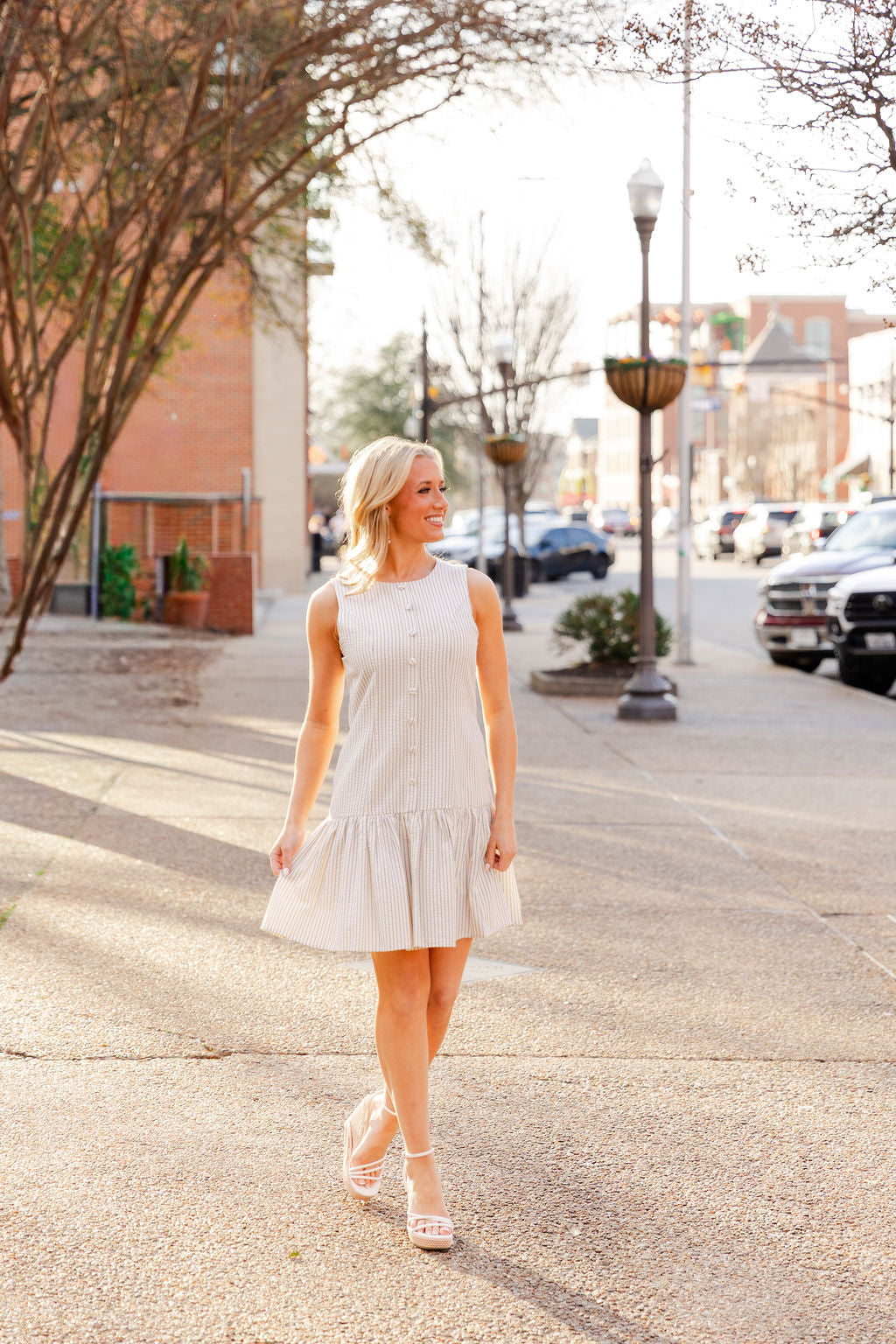 Sleeveless Striped Dress