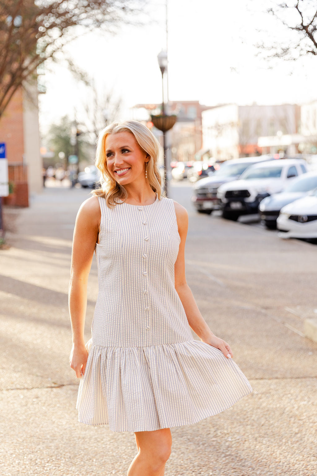 Sleeveless Striped Dress