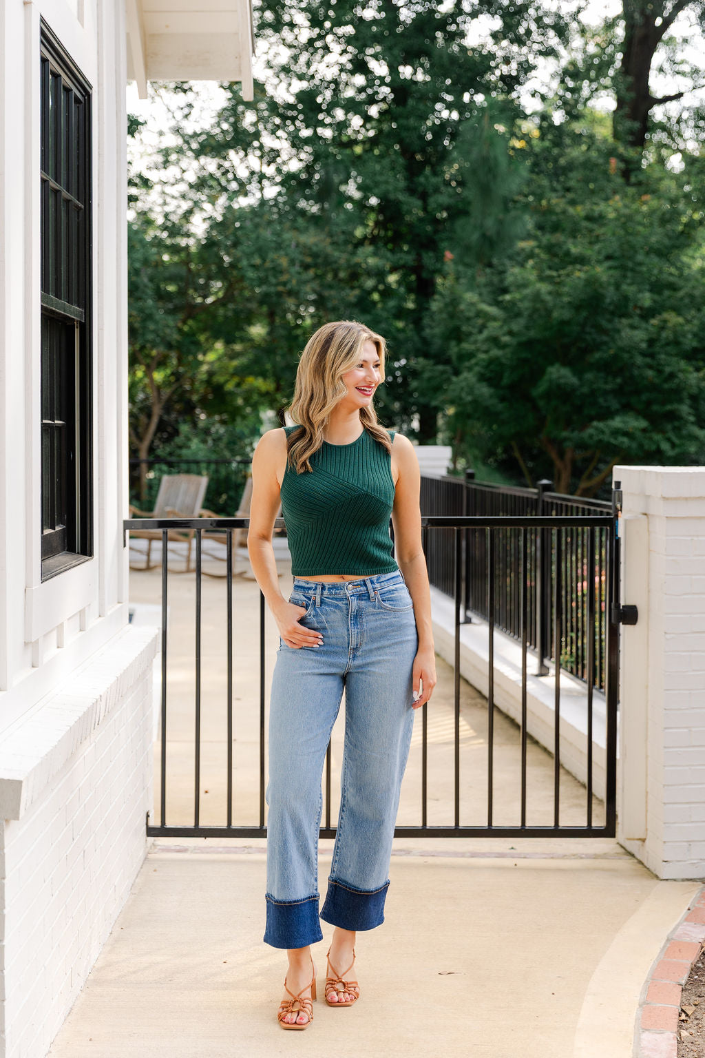 Textured Cropped Sweater