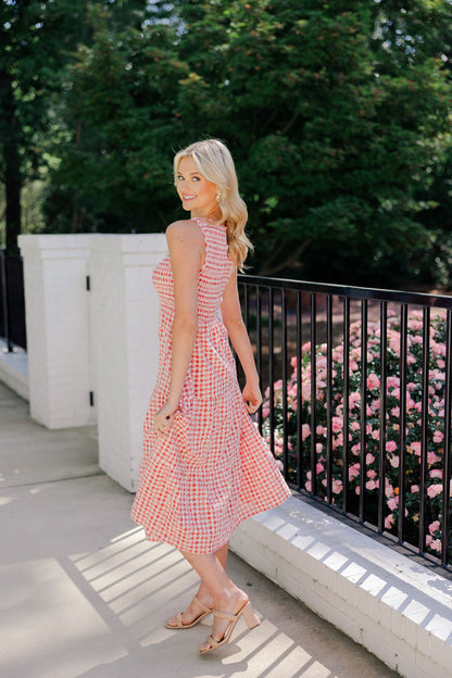 Sleeveless Gingham Dress