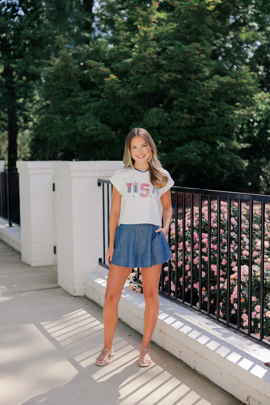 USA Crop Tee