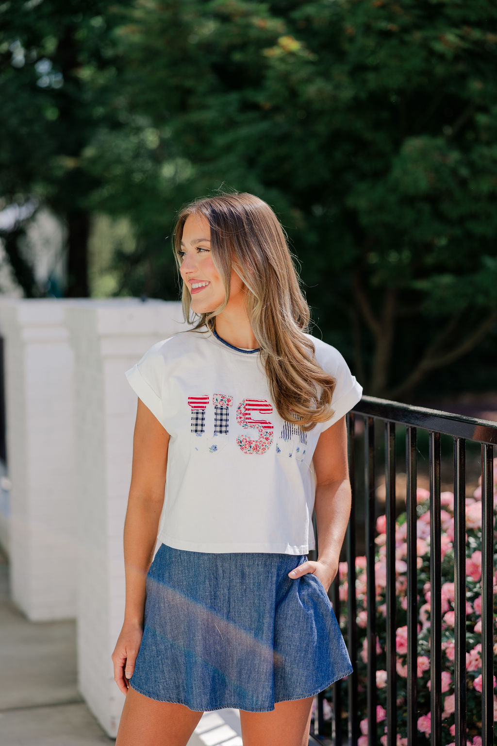 USA Crop Tee