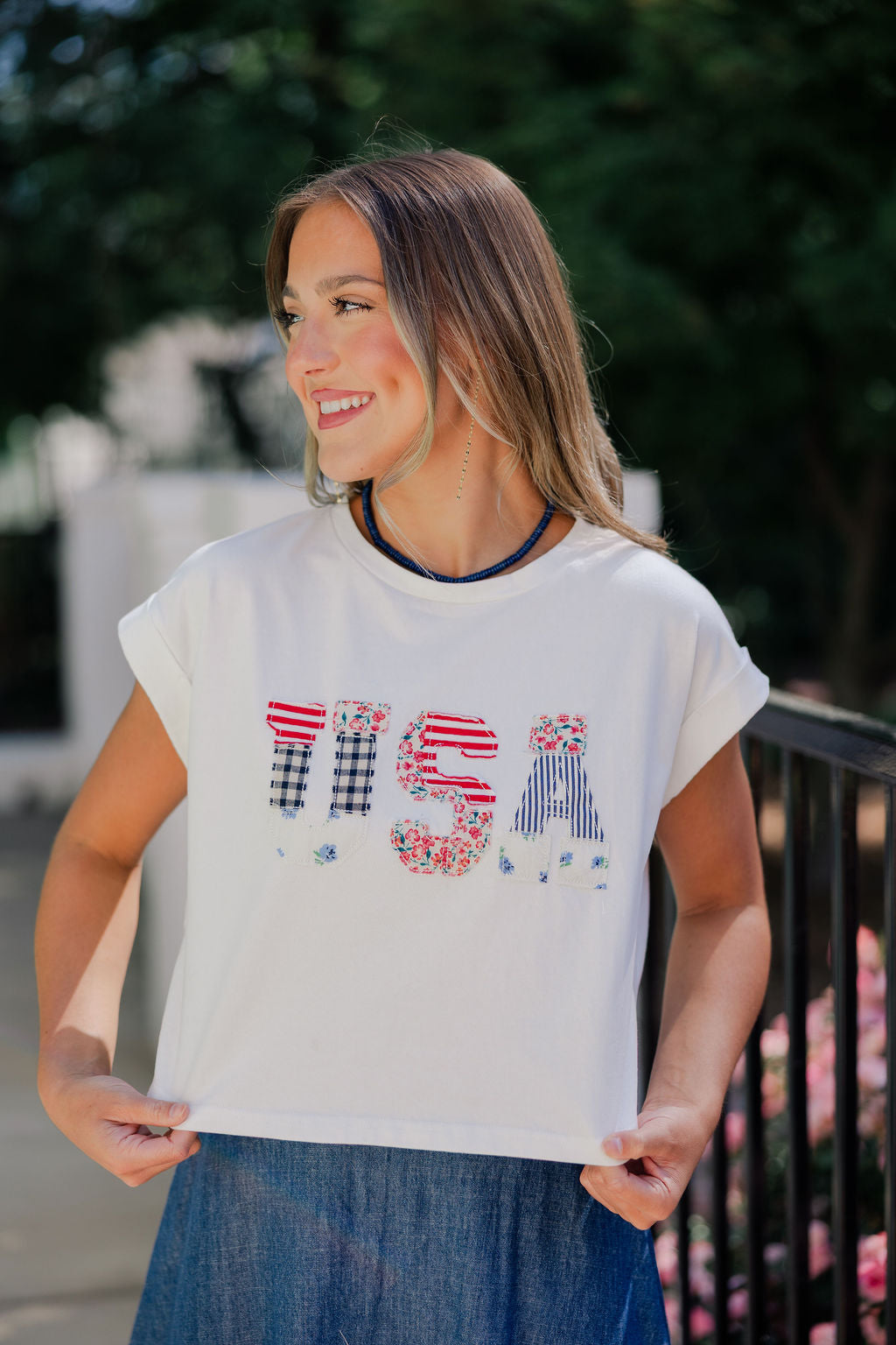 USA Crop Tee