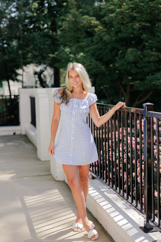 Gingham Button Up Dress