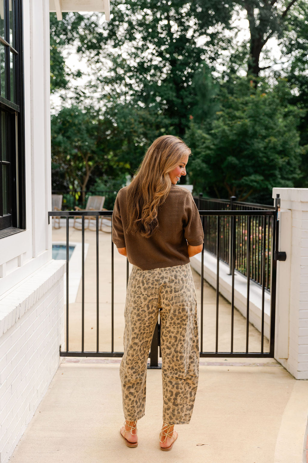 Leopard Denim Pants