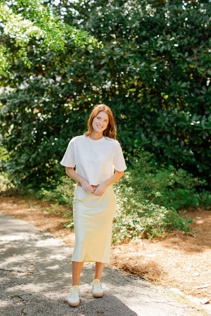 Satin Midi Skirt