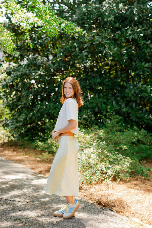 Satin Midi Skirt