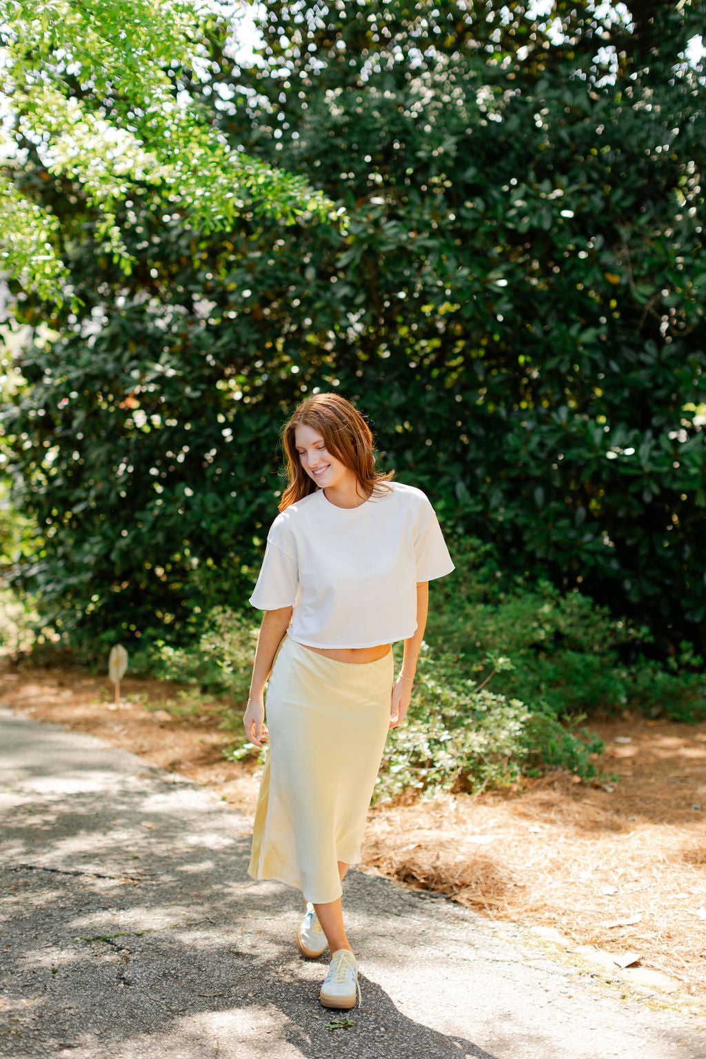 Satin Midi Skirt