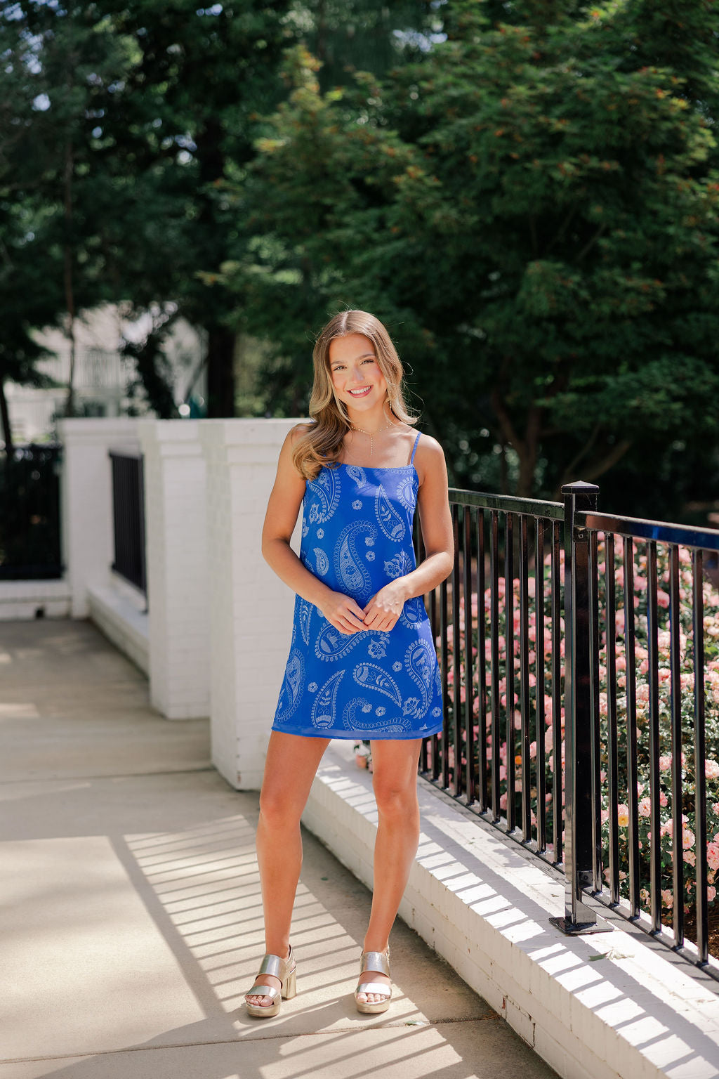 Paisley Slip Mini Dress