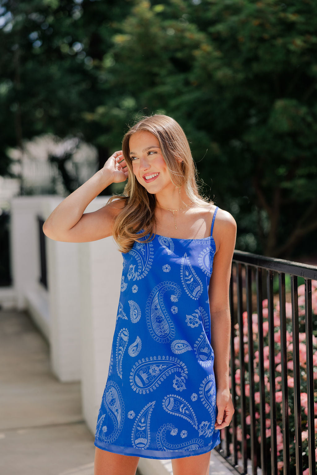 Paisley Slip Mini Dress