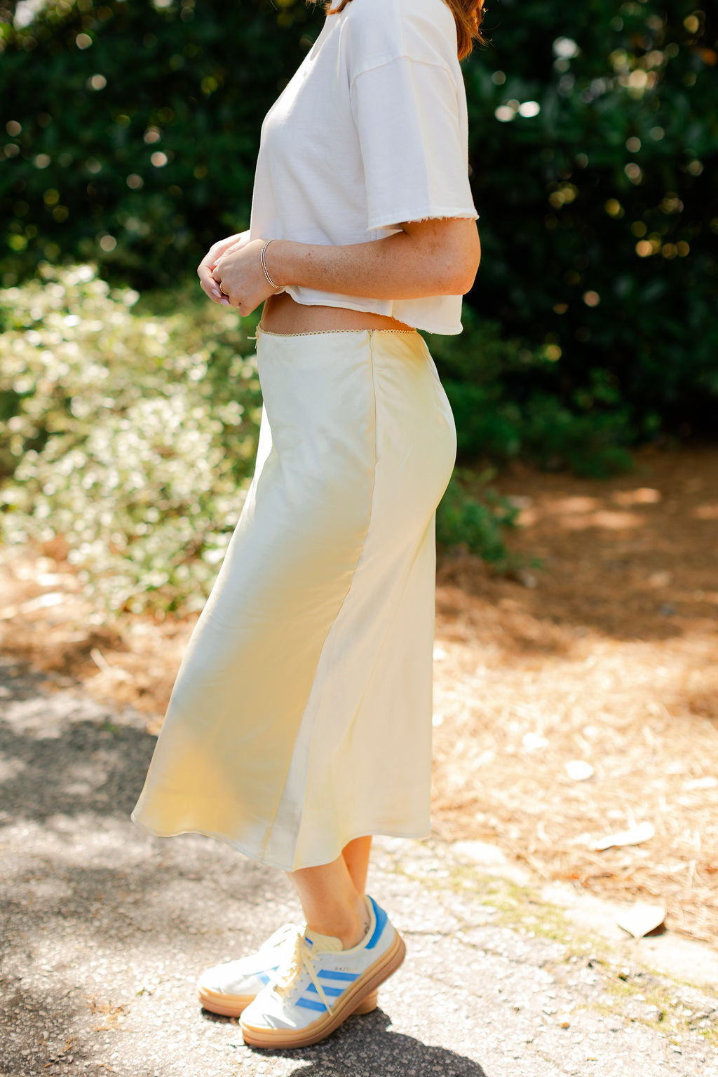 Satin Midi Skirt
