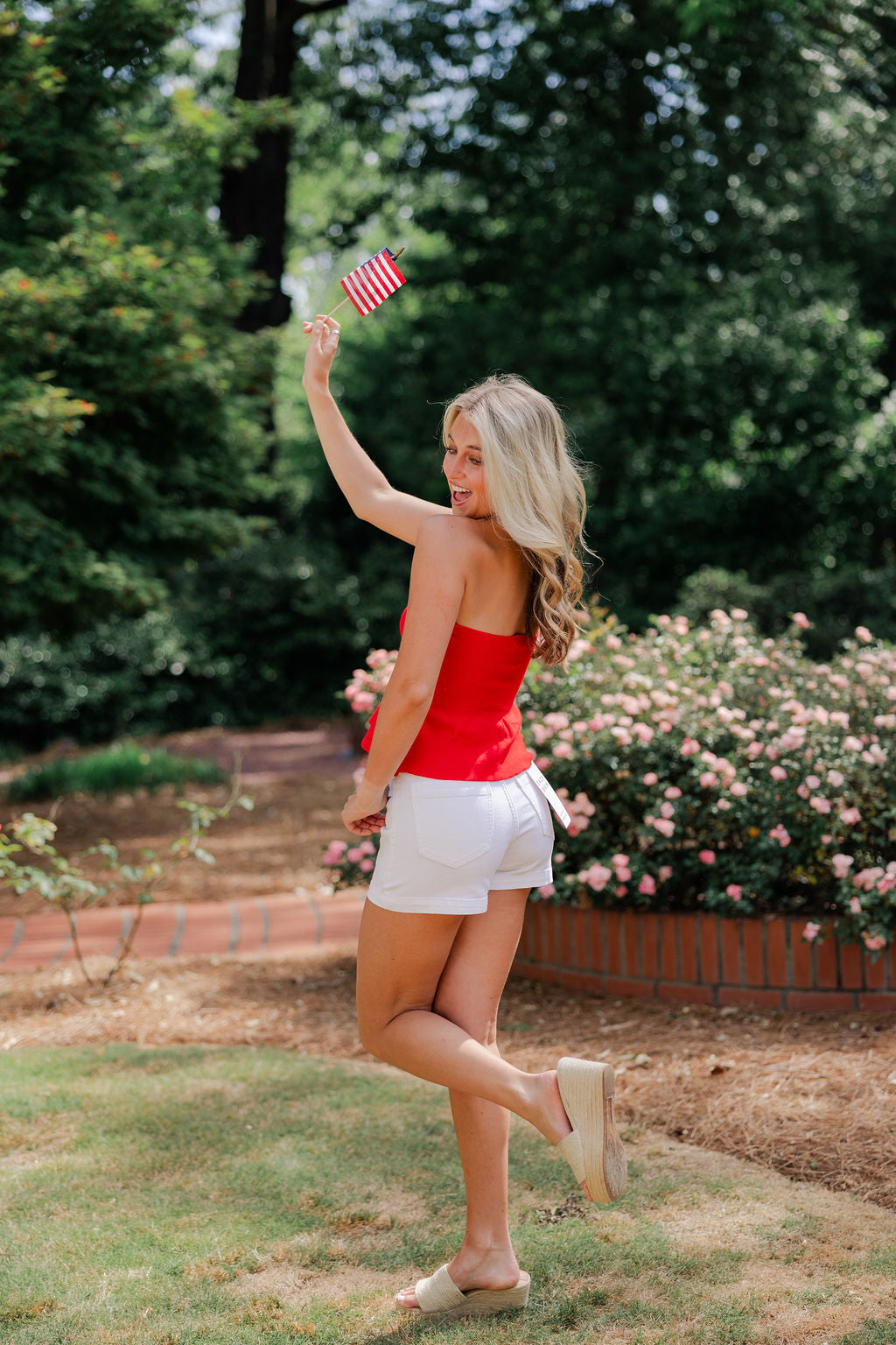 Ellie Strapless Knit Peplum Top