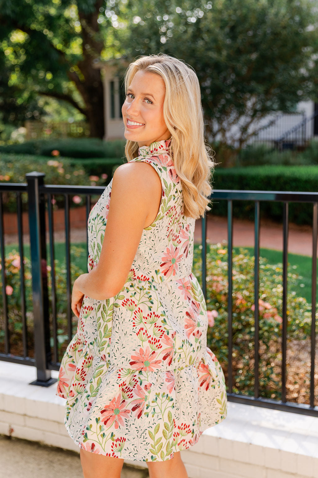 Sleeveless Flower Embroidered Dress