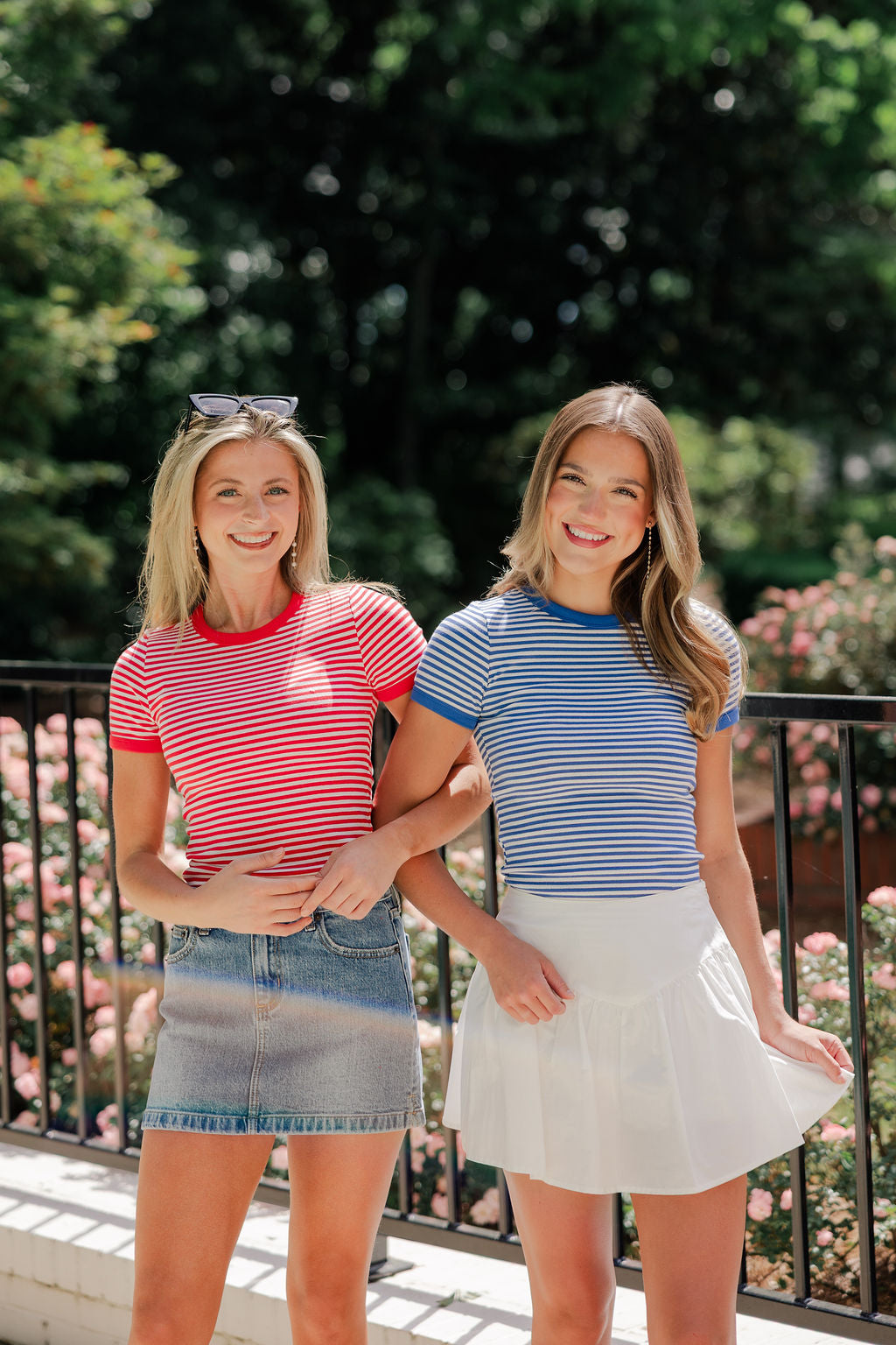 Olivia Striped Contrast Baby Tee