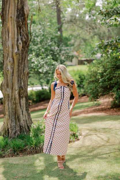 Polkadot Tie Strap Dress