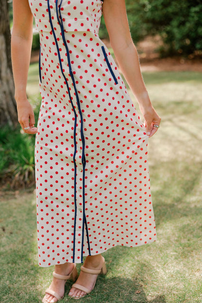 Polkadot Tie Strap Dress