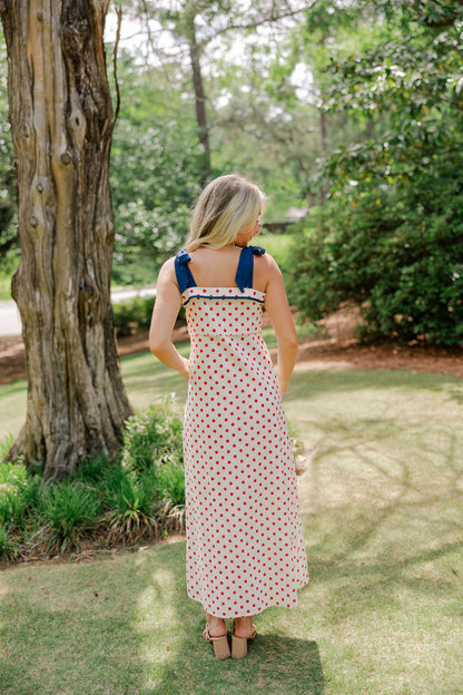 Polkadot Tie Strap Dress