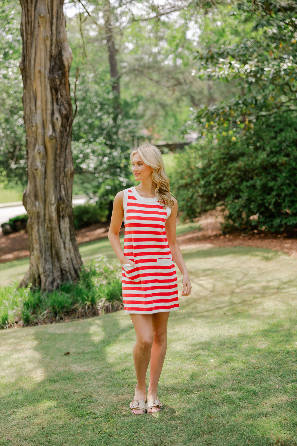 Striped Knit Mini Dress