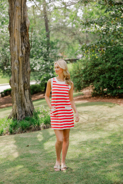 Striped Knit Mini Dress