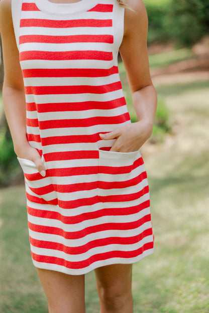 Striped Knit Mini Dress