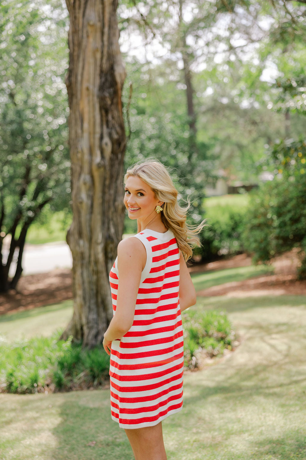 Striped Knit Mini Dress