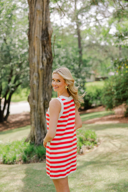 Striped Knit Mini Dress