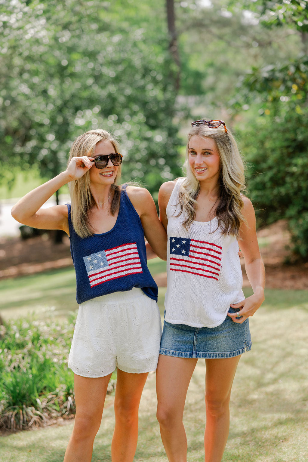 American Flag Sweater Tank