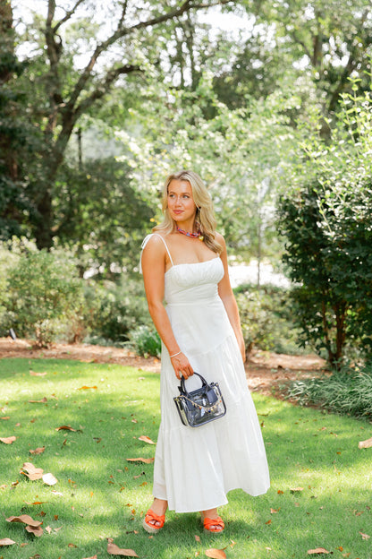 Kinsley Smocked Back Tiered Midi Dress