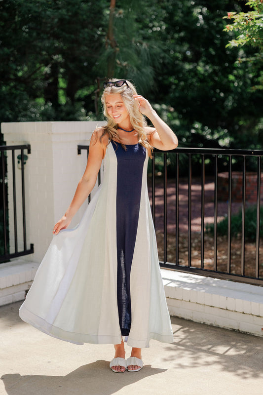 Colorblock Maxi Dress