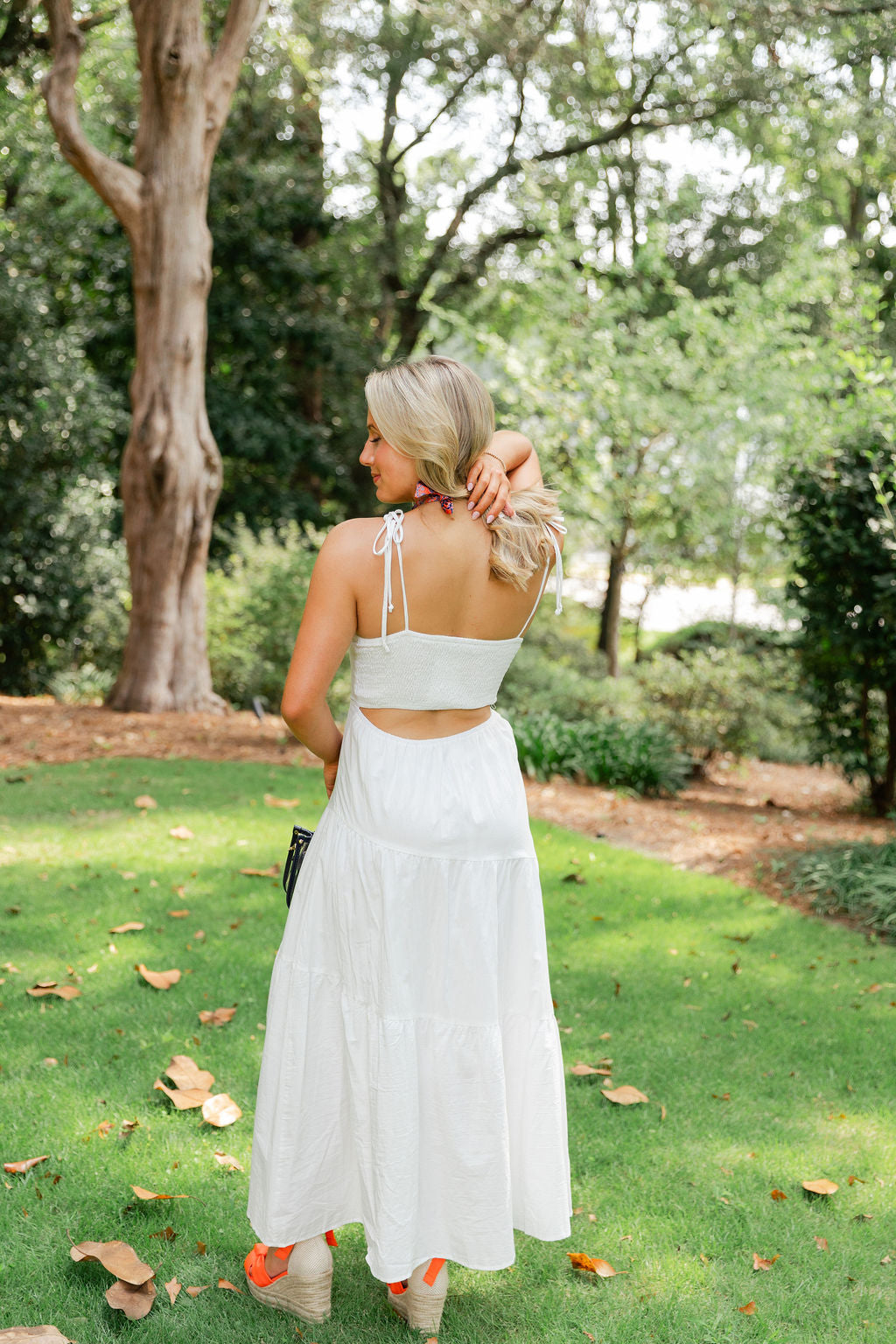 Kinsley Smocked Back Tiered Midi Dress