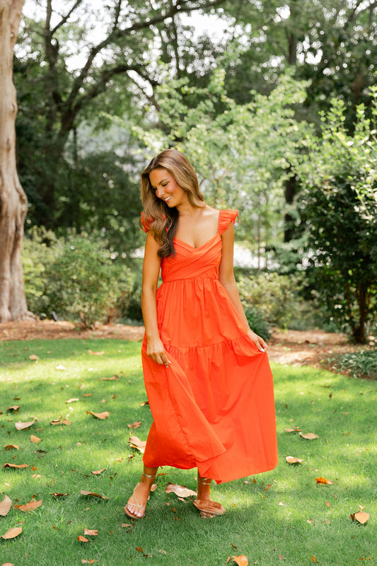 Pleated Bodice Maxi Dress