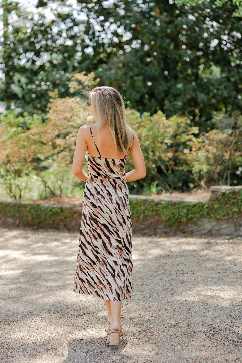 Kira Abstract Print Slip On Dress